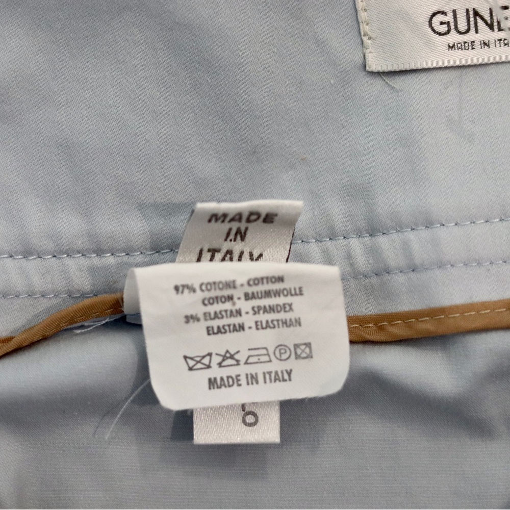 Designer Gunex for Brunello Cucinelli Cotton Blend Baby Blue 6 Luxury Italy - Picture 4 of 7